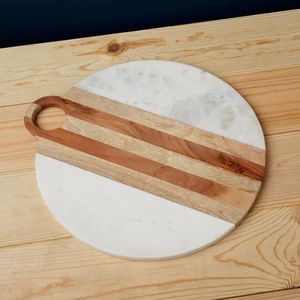 Planche à découper en marbre et bois au design unique, blocs à découper en marbre et bois, planche à découper en marbre et bois à prix de gros d'usine - Product Image 2