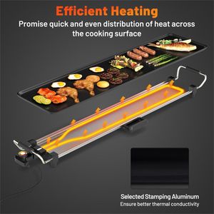 Griglia in Alluminio Smontabile per Interni/Esterni Senza Fumo con Superficie in PTFE - 35 Grandi Temperature Regolabili per Hotel, Camper e Uso Domestico - Product Image 4