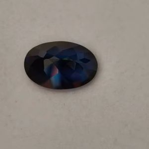 Saphir bleu de laboratoire de qualité supérieure, taille ronde, pierre précieuse non montée, clarté brillante, pierre synthétique pour la fabrication de bijoux fins - Product Image 1