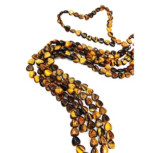 <b>Top</b> Quality Wholesale Natural Tiger Eye Heart Shaped <b>Beads</b> Strands For Jewelry Making Feng Shui Agate <b>Bead</b> Fashion Jewelry - Product Image 1