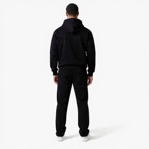 Ensemble de survêtement personnalisé pour homme : sweat à capuche avec poche avant et pantalon de survêtement en mélange de coton épais, deux pièces avec logo personnalisé - Product Image 6