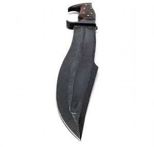 Couteau utilitaire artisanal en acier à haute teneur en carbone, finition oxyde noir, lame droite avec manche en noyer, OEM - Product Image 3