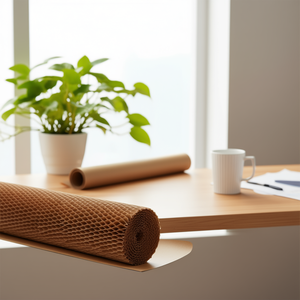 Emballage en papier nid d'abeille écologique, alternative recyclable au papier bulle kraft, provenant d'une usine vietnamienne, pour la protection des bureaux - Product Image 2
