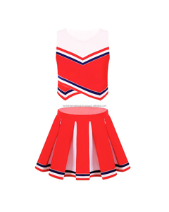 Uniformes de porristas de poliéster estampado con diseño de transferencia térmica, uniforme de porristas con diseño personalizado - Product Image 1