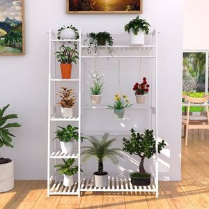 Amboo Freestanding Closet Organizer Bamboo Garment Rack <b>Shelves</b> for Hanging Clothes for Living Room <b>Bedroom</b> or Entry - Product Image 4