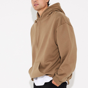 Sudadera con capucha de forro polar grueso, corte holgado, estilo urbano, rica en algodón, tipo jersey, personalizable con etiqueta privada, lisa - Product Image 4