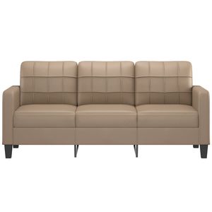 โซฟาหนังเทียมคาปูชิโน่ 3 ที่นั่ง เฟอร์นิเจอร์ห้องนั่งเล่นที่ทนทาน - Product Image 3