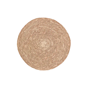 Golden Seagrass Placemats <b>Round</b> Woven <b>Table</b> <b>Mats</b> Natural Straw Charger Plates for Warm Glowing Dining Decor - Product Image 2