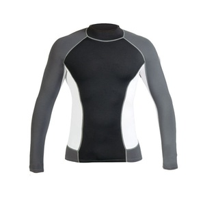 Men's <b>compression</b> <b>shirt</b> gym Quick dry rash guard Solid gray fitness <b>shirt</b> Polyester long sleeve rashguard - Product Image 4