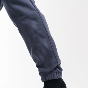 Men's Dark Gray Fleece Sweatpants Elastic Waist Drawstring Side Pockets Casual Joggers Autumn Wear - Product Image 4