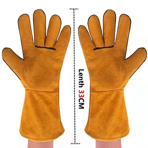 SAFETREE Guantes de soldadura de piel sintética de primera calidad de 14 pulgadas-Guantes de cuero resistentes al calor y a las chispas, equipo de seguridad duradero de Pakistán - Product Image 4