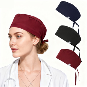 Unisex Knitted Cotton Surgical <b>Scrub</b> <b>Cap</b> with Adjustable Tie Breathable Design for Hospital Clinic Use Needle Detection - Product Image 1