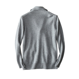 Cardigan décontracté slim en laine tricotée chaude et anti-plis pour homme, col en V, manches longues, style rétro hivernal - Product Image 3