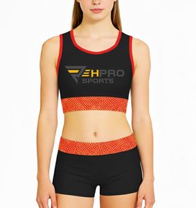 Tenue d'entraînement personnalisée pour jeunes avec jupe, idéale pour l'entraînement et les événements de performance, ensembles de préchauffement pour cheerleading - Product Image 5