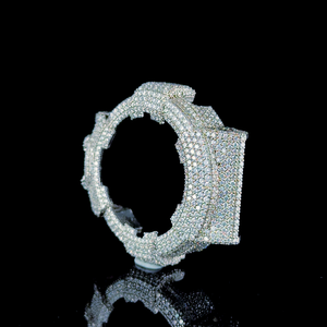 Starspire Jewels Hip Hop Iced Spiked Bezel Moissanite Octagon Watch Mod Case for 2100 Gold Plated Custom Luxury Watch <b>Frame</b> - Product Image 2