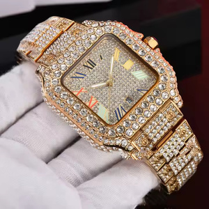 Elegante Reloj de Cuarzo con Moissanita Black Ice para Hombre, con Diseño Audaz y Correa Resistente, Diseño Minimalista y Acabado Impecable - Product Image 4