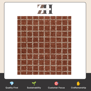 Alfombra Geométrica de Lana Tejida a Mano, Diseño Moderno con Relieve, Color Rojo Marfil, Fabricante, Proveedor, Mayorista - Product Image 6