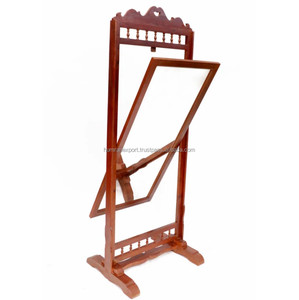 Espejo de madera contemporáneo con un marco atrevido perfecto para casas modernas que buscan una pieza llamativa - Product Image 3