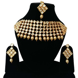 Women's Trendy Alloy Party Wear Engagement Anniversary Wedding Choker Earrings Set Copper 18K Gold Plated Zircon Jewelry - Product Image 1