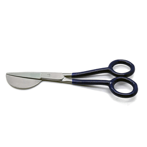 Ciseaux de beauté à bec de canard professionnels en acier inoxydable, lame courbée, pointe arrondie, manche en acier, pour droitiers, durables, pour couper les cuticules - Product Image 6