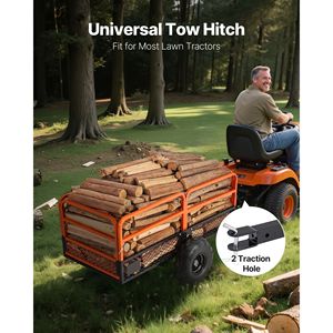22 Cu. Rimorchio da Giardino per ATV/UTV da 725 kg con Pannello Posteriore Rimovibile, Rimorchio Ribaltabile in Acciaio per Carichi Pesanti - Product Image 5
