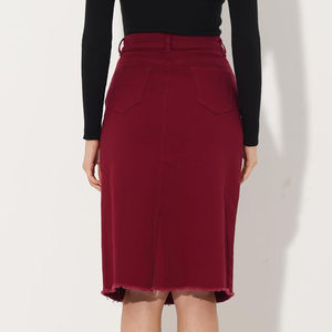 Falda vaquera de mezclilla para mujer, nueva moda, precio asequible, OEM, súper calidad, transpirable, logotipo/colores personalizados, tendencia superior. - Product Image 2