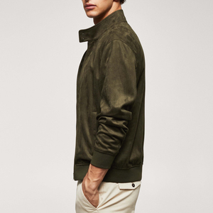 Veste bomber pour homme en satin de soie, couleur unie, élégante, pour le sport et la mode streetwear, vêtements d'extérieur - Product Image 6