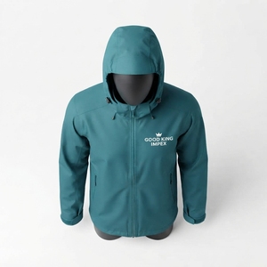 Veste de pluie imperméable à capuche zippée intégrale pour homme, légère et performante pour le sport en extérieur - Product Image 3