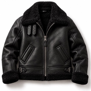 Chaqueta de Cuero Genuino al por Mayor, Estilo Motero Clásico, Abrigo Informal Retro para Hombre y Mujer, Ropa de Marca Personalizada - Product Image 2