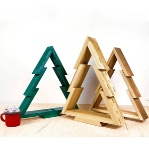Árbol de Navidad Clásico de Madera para Interiores y Exteriores, Colgante o de Mesa, para Decoración de Hogar, Jardín, Fiestas Navideñas - Product Image 5