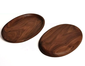 Plateau de service en bois rectangulaire, durable, style rétro, design uni, vaisselle et assiettes, style chinois traditionnel - Product Image 6