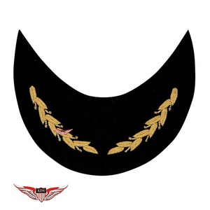 KEW Gorra de aerolínea americana bordada a mano al por mayor con visera de hoja de roble dorada y pico de alambre de filigrana para uniforme ceremonial y desfiles - Product Image 1