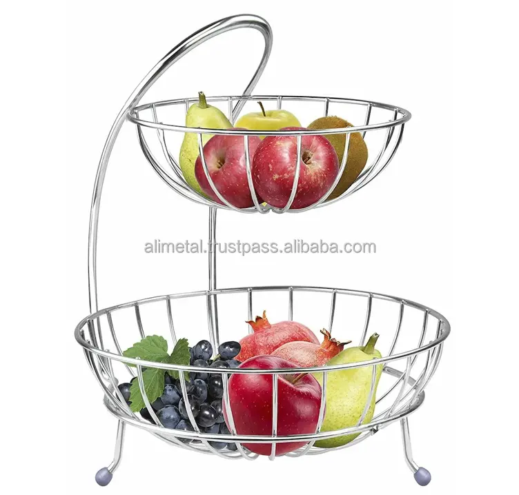 家庭やキッチンに果物野菜などを置くためのモダンな金属バスケットカスタマイズ可能