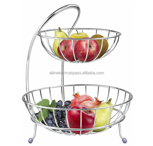 Customizable Modern Metal Mesh Storage <b>Basket</b> Iron Fruit & Vegetable Organizer for Home & Kitchen Use Boxed Packaging - Product Image 1