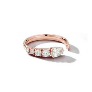 Open Cuff Claw Lab Grown Diamond Snack <b>Ring</b> 14k Solid Gold 925 Silver Stackable Wedding <b>Adjustable</b> Band Manufacture Wholesale - Product Image 6