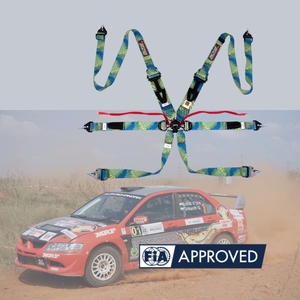 Ceinture de sécurité de course à six points SPORT PLUS 4 homologuée FIA 8853 2016 avec sangles d'épaule FHR, OEM ODM, vente en gros, logo et couleur personnalisés - Product Image 2