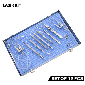 Juego de 12 Instrumentos Oftálmicos Reutilizables para Cirugía de Párpados, de Acero Inoxidable, para LASIK |   Calidad de Grado Alemán |   Cumple con la normativa CE | - Product Image 2