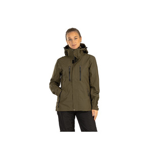<b>Customised</b> Women's Hooded Windproof Winter Jacket Solid Color Full Length Zipper Fly Casual Outdoor Wear Midweight Polyester - Product Image 1