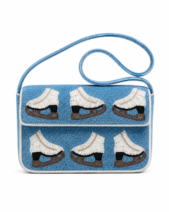Sac à bandoulière de luxe fait main perlé pour femme, thème voyage urbain Londres Patinage sur glace, mode, OEM ODM, vente en gros, capacité 1L, utilisation plage - Product Image 2