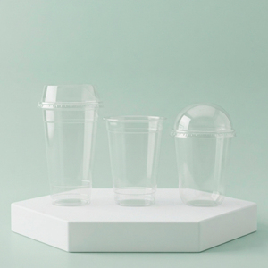 Gobelets en plastique transparent jetables avec couvercles en dôme, gobelets en PP de 12 et 16 oz pour café glacé, thé, smoothie, boissons - Product Image 1