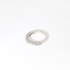 Bague fine en or massif 10K 14K 18K, diamant rond cultivé en laboratoire certifié IGI, faite à la main, demi-alliance éternelle, couleur DEF, clarté VS VVS - Product Image 4