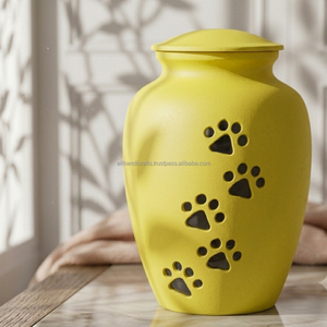 Indian Factory Aluminum <b>Cat</b> <b>Urn</b> Luxury Pet Cremation Keepsake with Secure Lid for Home or Columbarium - Product Image 5