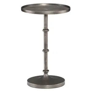 Mesa de Centro Redonda de Metal Moderna con Acabado Negro, Mesa de Centro de Lujo para Sala de Estar, Muebles Decorativos - Product Image 6