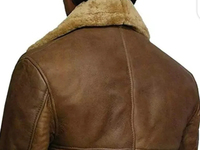 Blouson aviateur en cuir véritable pour homme, luxe, en peau de mouton, col en fourrure, hiver, OEM ODM