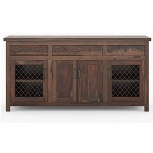 Vitrina de Madera de Mango Blanqueada |   Muebles Rústicos de Estilo Granja al por Mayor - Product Image 3