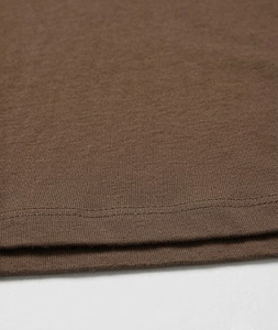 T-shirt d'été à épaules tombantes pour homme, léger, à manches courtes, streetwear pour homme, 100% coton, col en V - Product Image 4