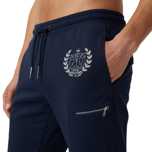Refined Men's Jogger <b>Pants</b> with Royal Crest Embroidery Details and Elevated Contemporary Fashion Design - Product Image 4