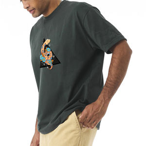 เสื้อเชิ้ตผู้ชายสั่งทำพิเศษ คุณภาพสูง ผ้าฝ้าย 100% พิมพ์ลายพัฟฟ์ เสื้อยืด OEM สำหรับงานพิมพ์ลายพัฟฟ์ พร้อมคอเสื้อสำหรับงานพิมพ์ลายพัฟฟ์ - Product Image 2