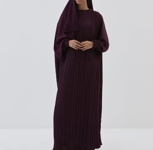 Abaya Saudí Tradicional Islámica de Alta Calidad para Mujer, Diseño Dubai, Primavera, Poliéster Transpirable, Largo hasta el Tobillo, Corte Musulmán - Product Image 2