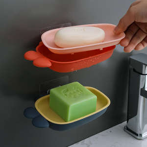 Porte-savon portable jetable écologique en plastique auto-drainant, étui de voyage pour savon avec couvercle, organisateur de lavabo de salle de bain - Product Image 3